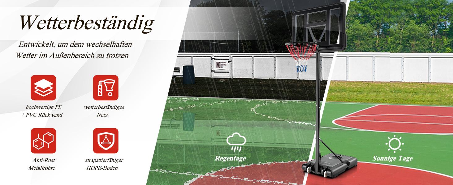 tragbare Basketball-Rückwand & Ring
