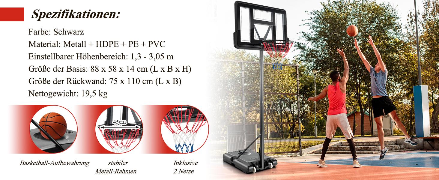 Basketballständer mit Rädern