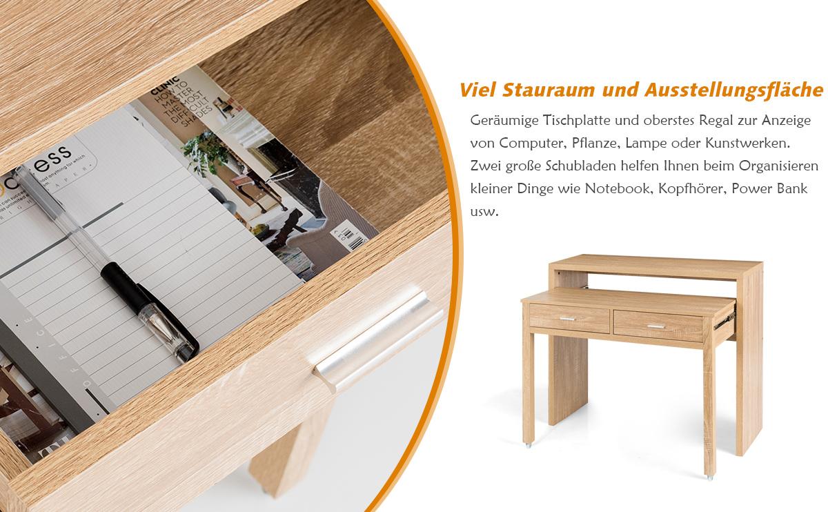 Schreibtisch weiß schmal