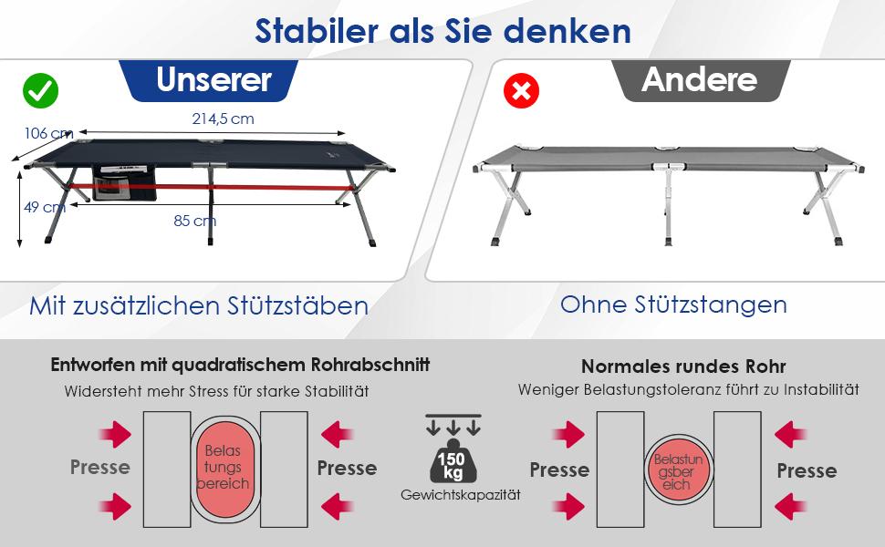 tragbares Campingbett