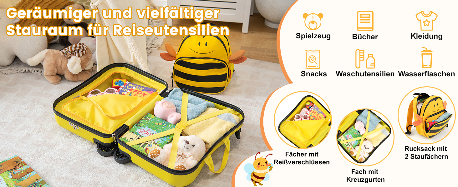 Kinder-Gepäck-Set mit Rädern
