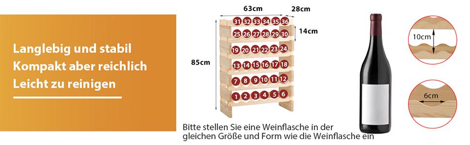 Flaschen Organisator große Kapazität Weinhalter Regal Organisator Weinschrank Flaschenregal Weinständer Flaschenständer