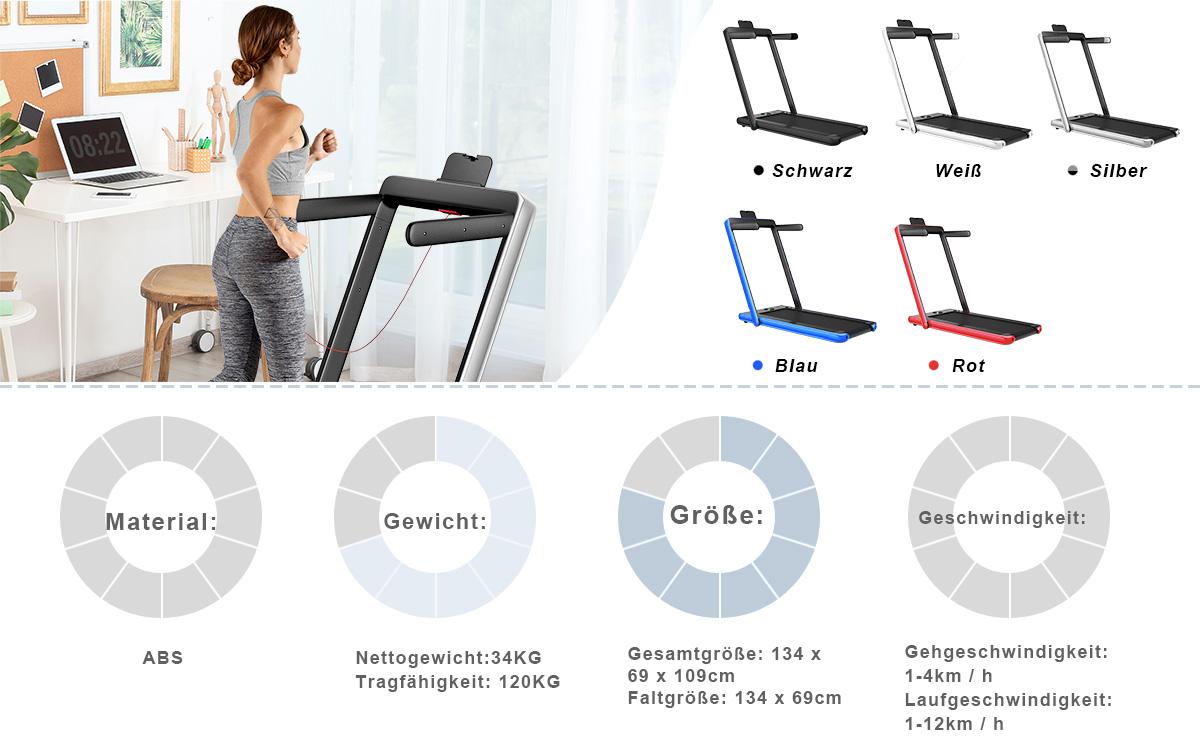 2 in 1 klappbares laufband