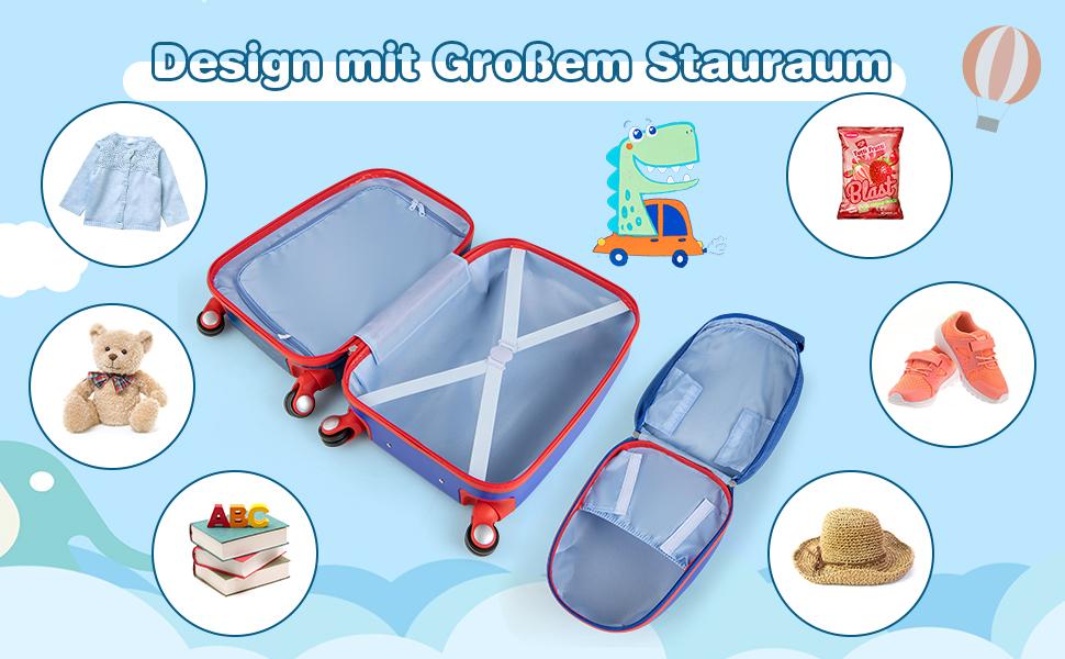 Kindergepäckset mit Rucksack