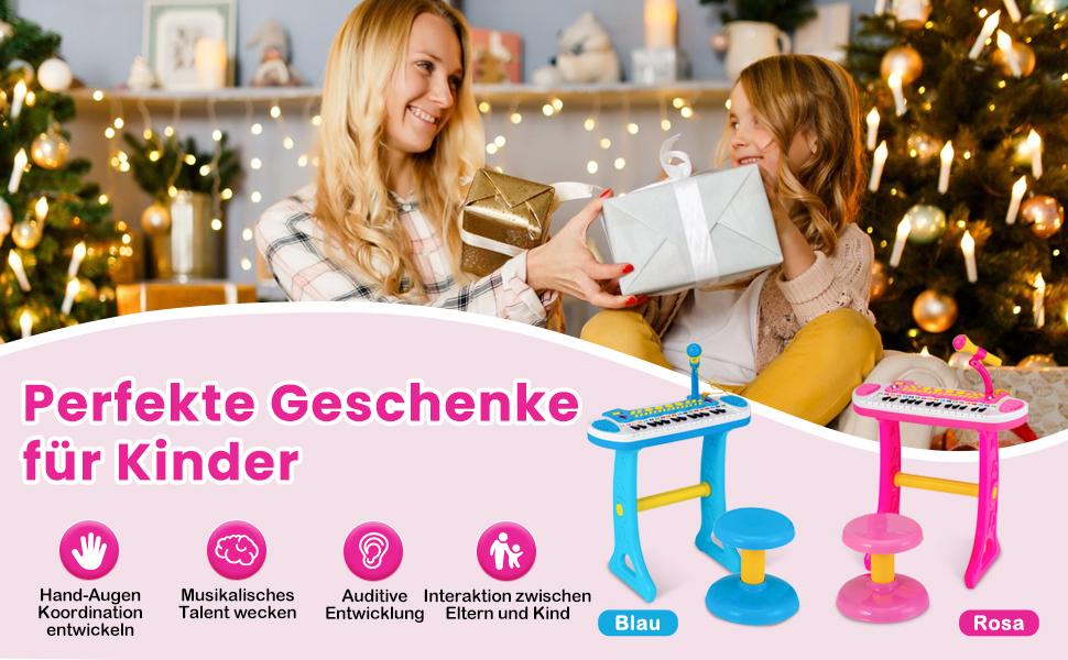 Kinderklavier mit Ständer und Hocker