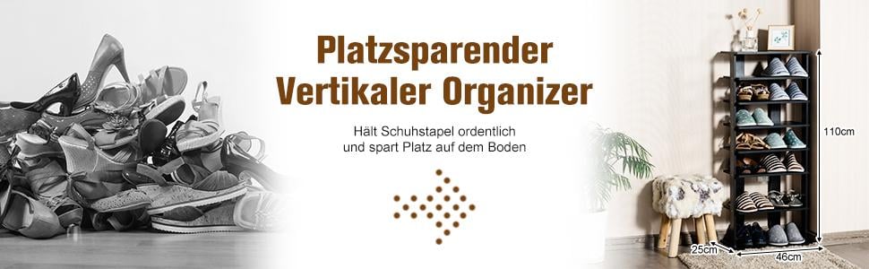 schmales Schuhregal