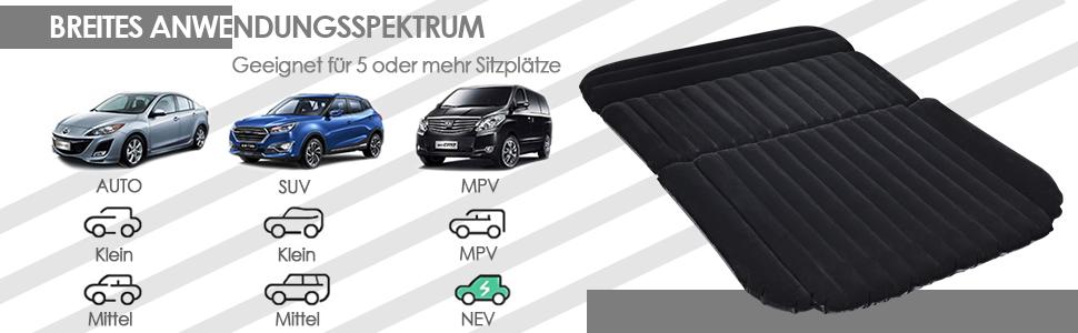 Autoluftmatratze für den Rücksitz