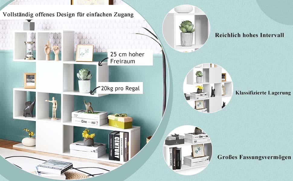 Bücherregal mit 5 Regalen