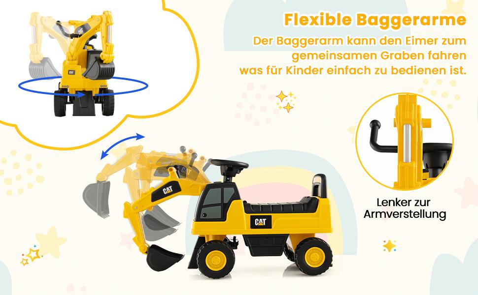 Spielzeugbagger für 1-3-jährige