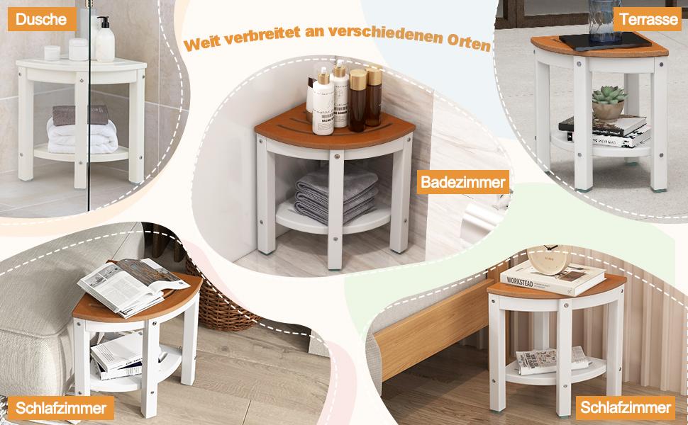 Wasserdichter Duschhocker mit Stauraum