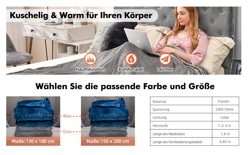 Maschinenwaschbare Heizdecke