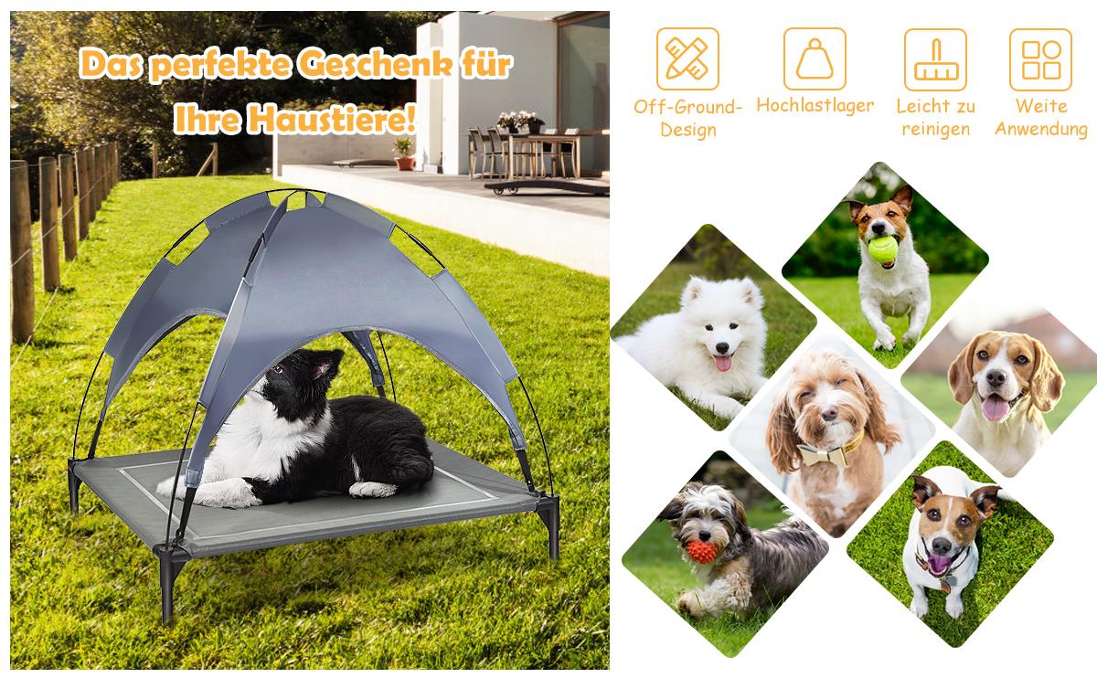 Hundebett mit großem Dach