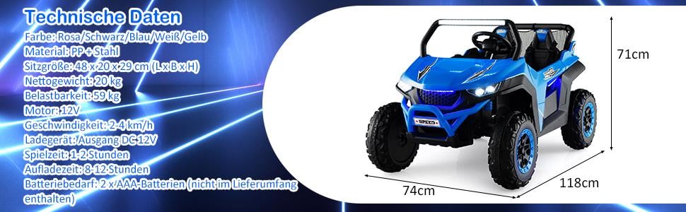 Fahrbarer UTV für Kinder