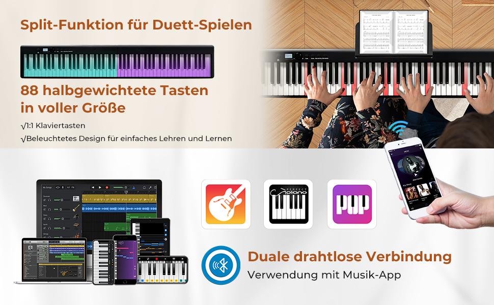Digitalpiano in voller Größe für zu Hause