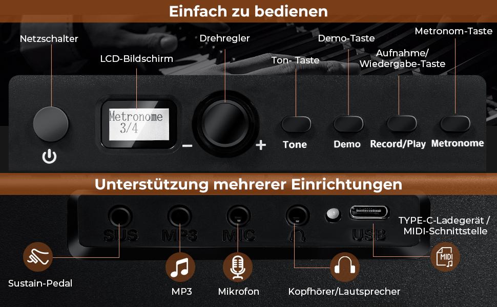 tragbares Arranger-Keyboard