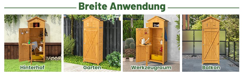 hoher Lagerschuppen für die Veranda oder Innenhof