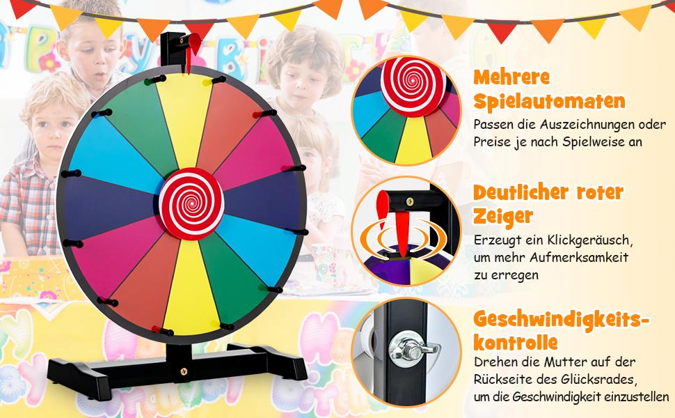 Gewinnspielrad mit 12 Feldern