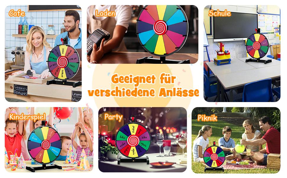 buntes Jahrmarkt-Rad für Gewinnspiele