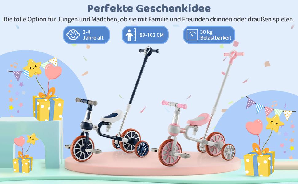 Laufrad mit abnehmbaren Stützrädern