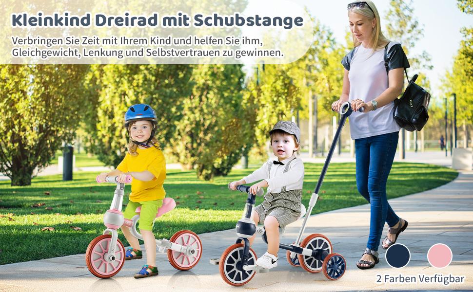 Kinderrad mit Pedalen & Stützrädern