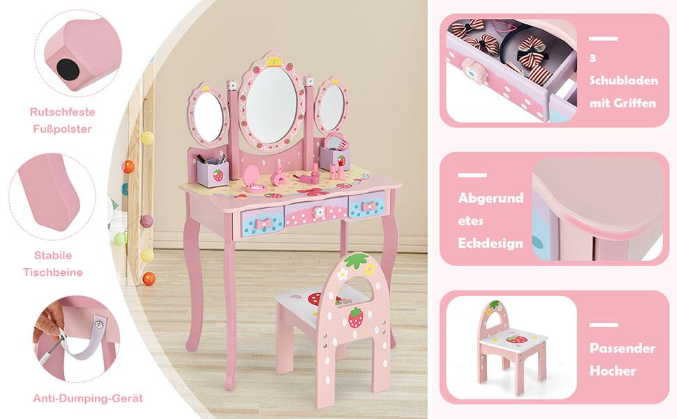 Schminkkommode Frisiertischset