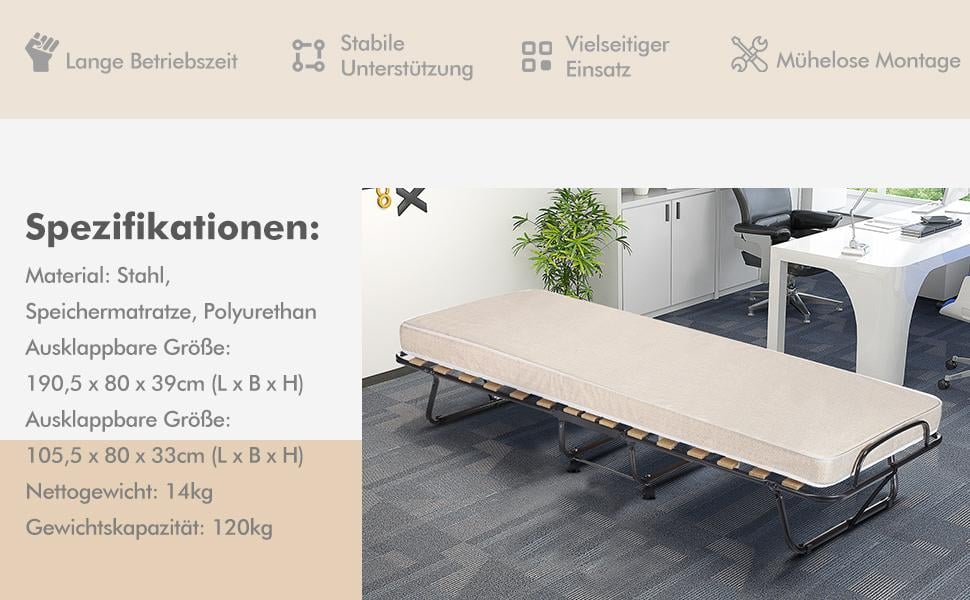 zusätzliches Gästebett auf Rollen