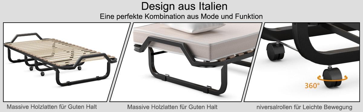 Klappbett mit Matratze