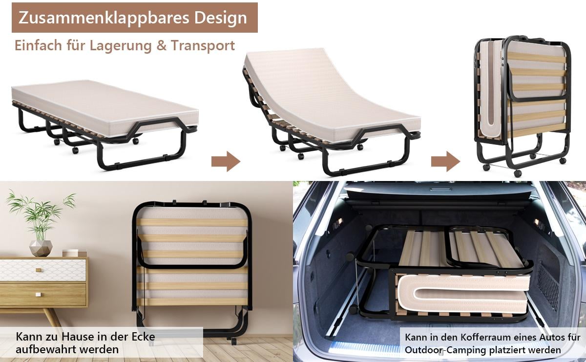 Klappbetten für Erwachsene mit Matratze
