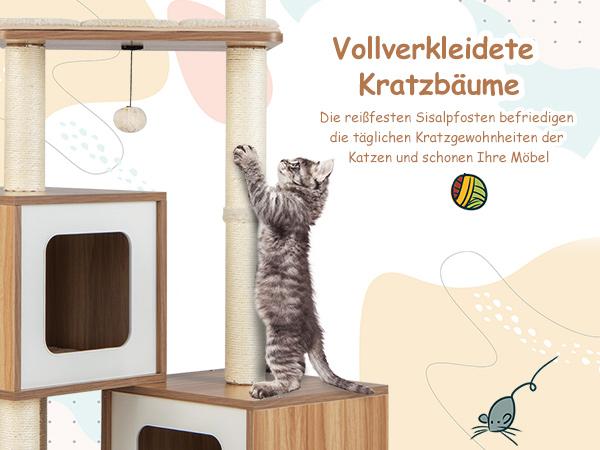 Kratzbaum mit abnehmbaren Kissen