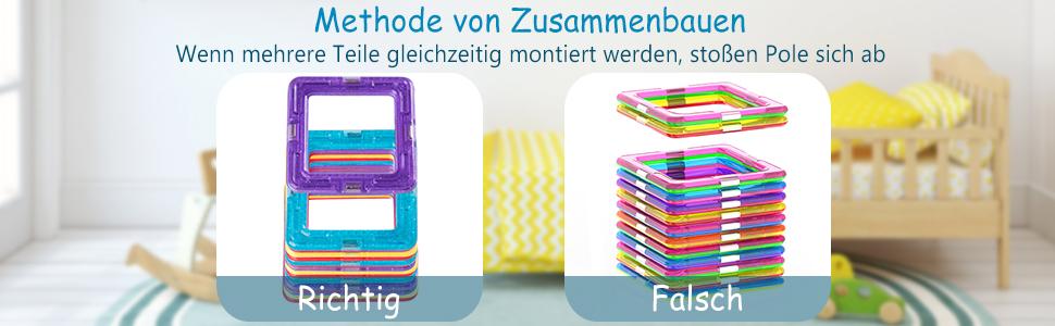 Magnetische Bauklötze