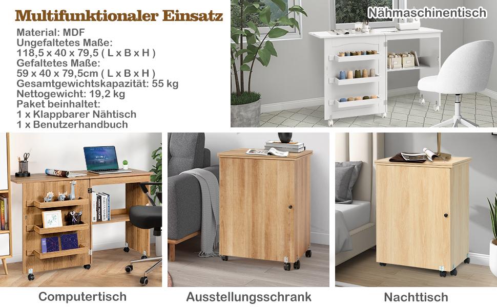 Sewing Craft Cart mit Ablagefächern