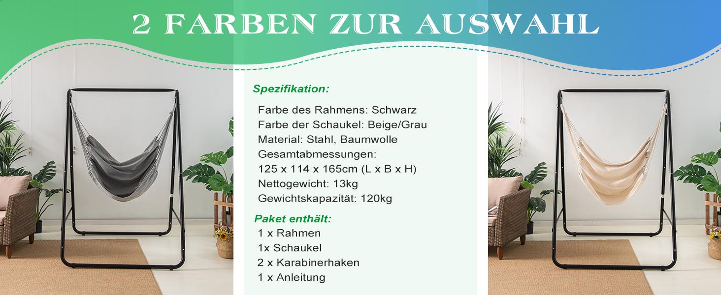 Schwerlast-Hängesessel mit Ständer