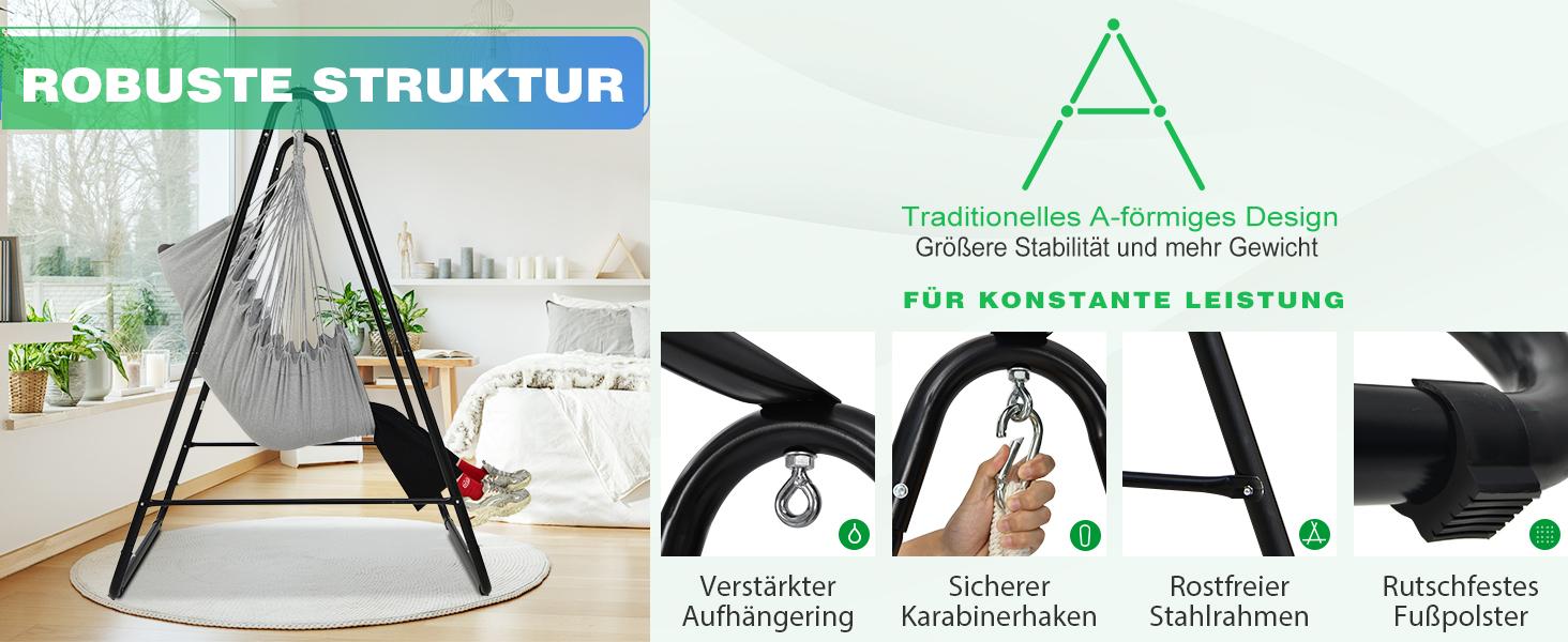 robuster Stahl-Hängemattenständer