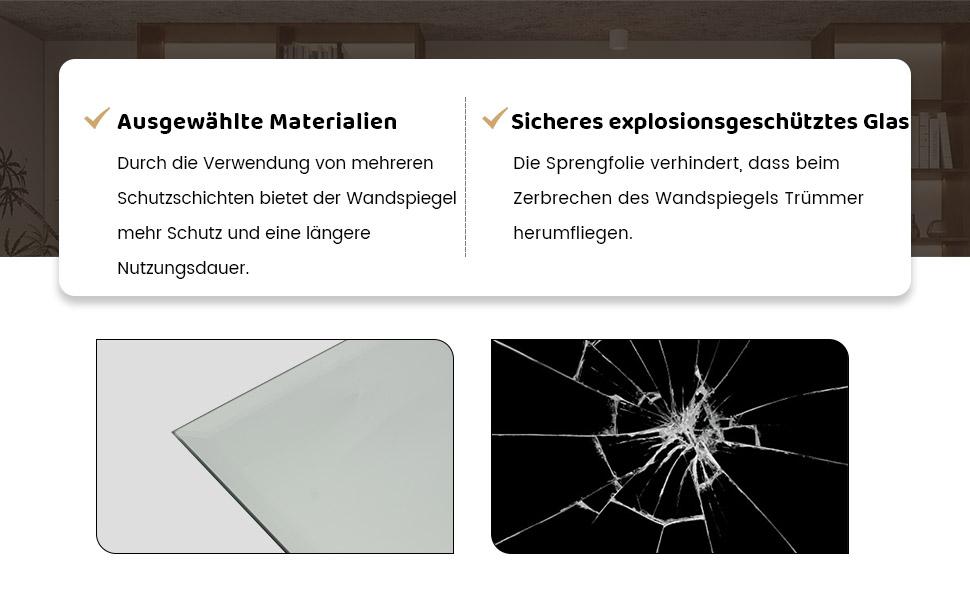 rechteckiger Wandspiegel
