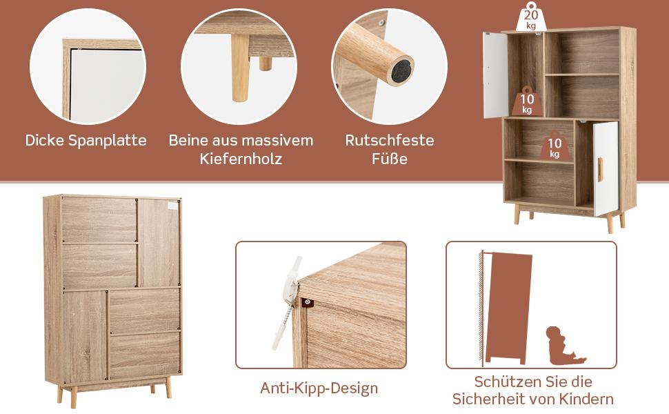4-stöckiges bücherregal