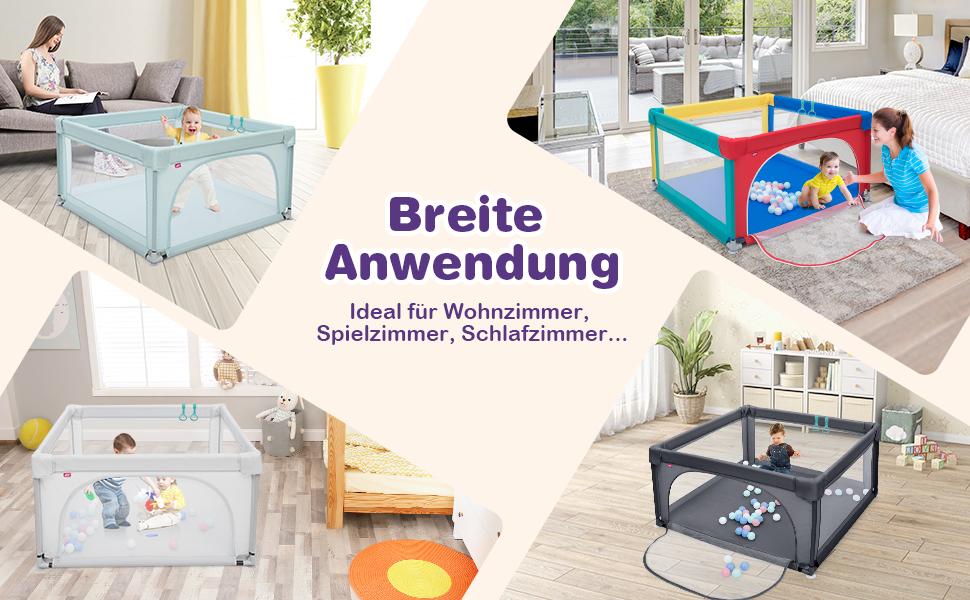 tragbare laufställe mit tor