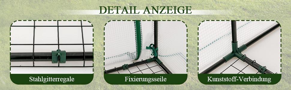 gartengewächshaus mit 2 reißverschlusstüren