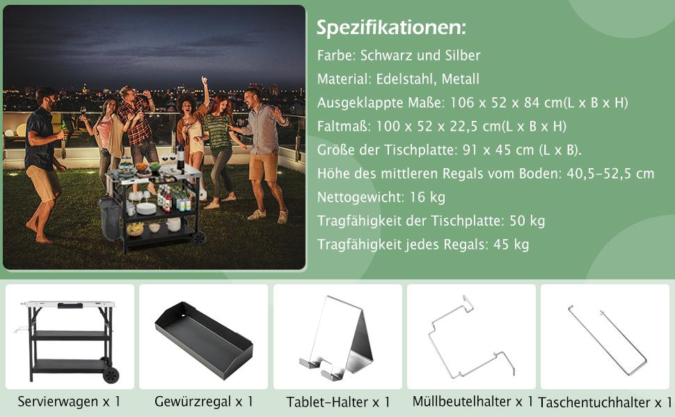 grilltisch mit klappbaren beinen