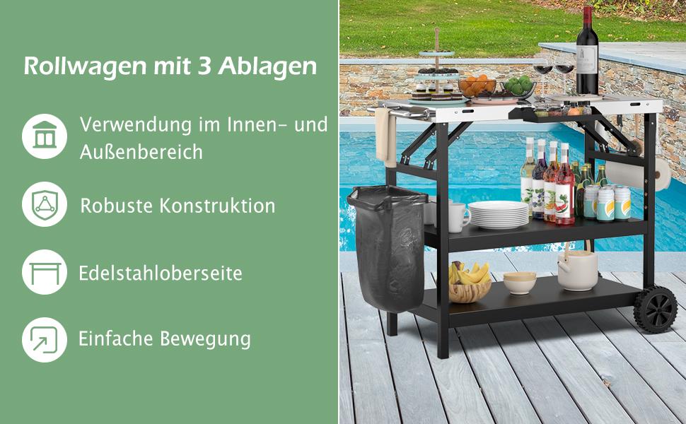 edelstahltisch zur essensvorbereitung