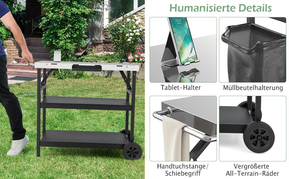 edelstahltisch für grillpartys