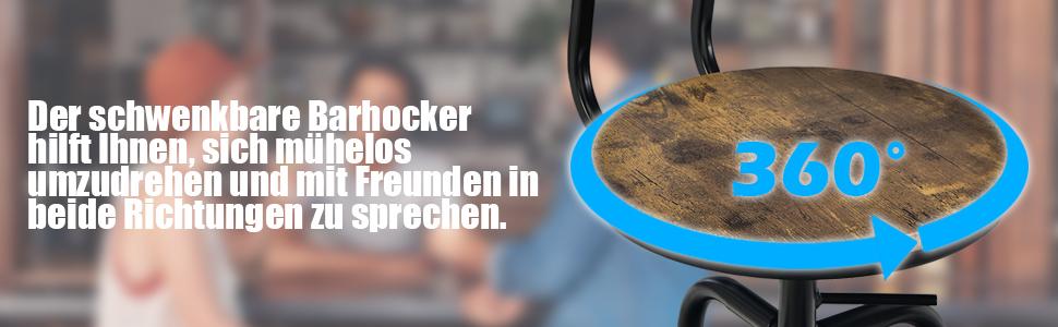 drehbarer Thekenhocker