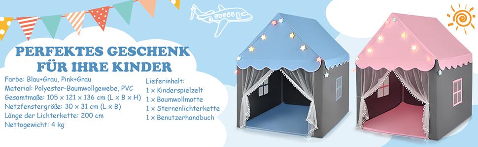 großes schlosszelt für drinnen und draußen