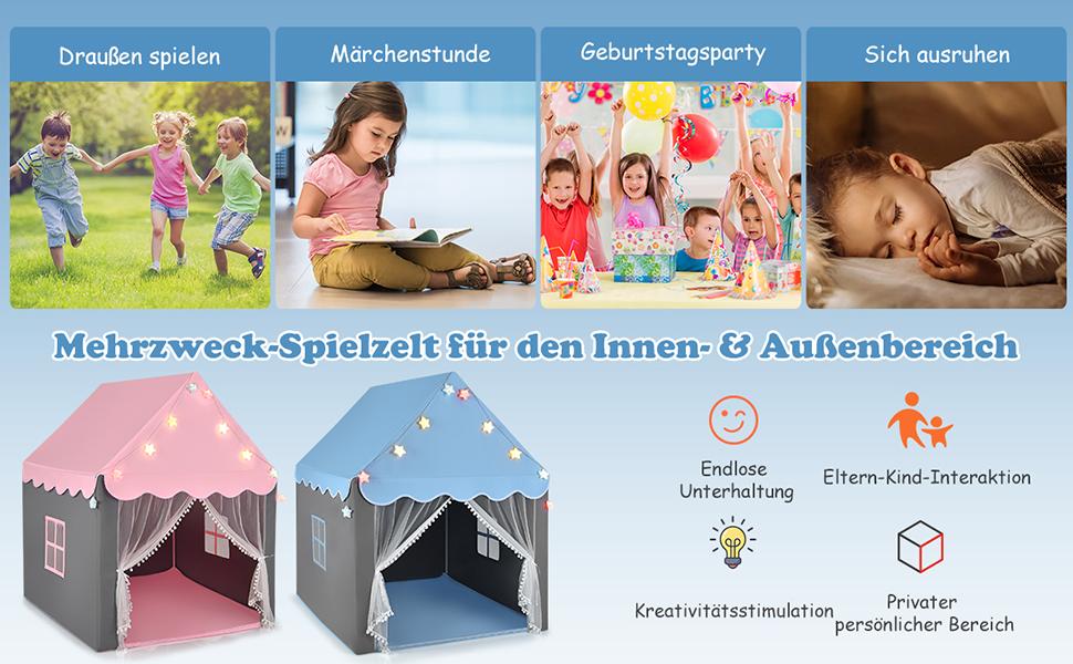 spielzelt für drinnen und draußen für kinder