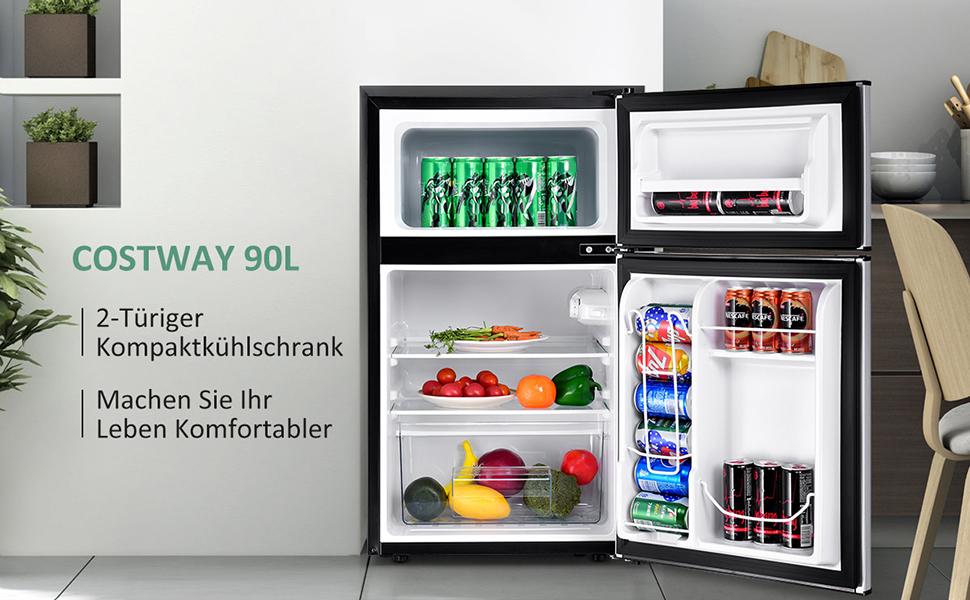 costway kompakter kühlschrank
