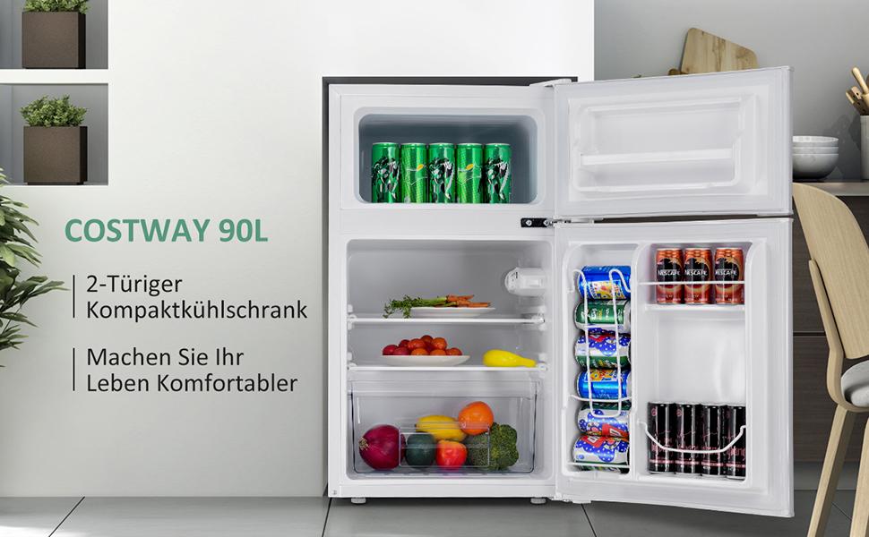costway kompakter kühlschrank