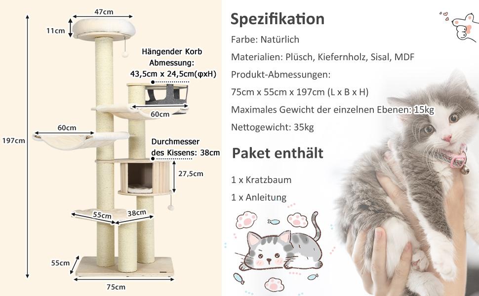 kletterbaum mit sisalpfosten
