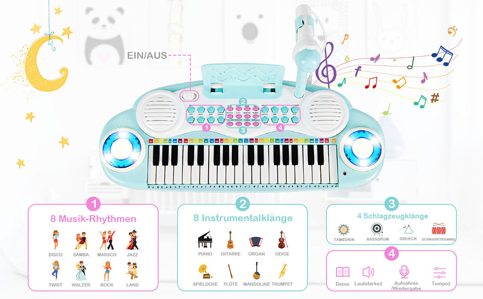elektronisches klavierspielzeug für kinder&kleinkinder