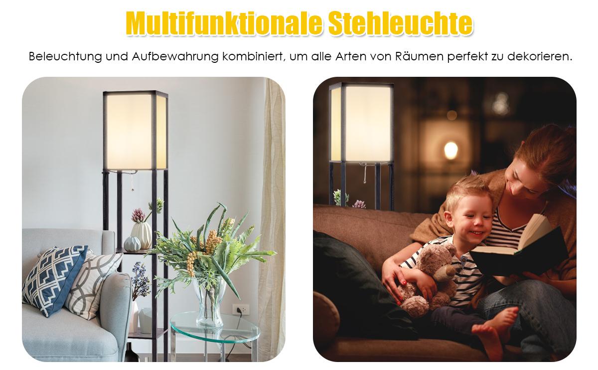 stehleuchte mit regal