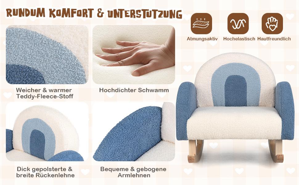 gepolstertes armlehnensofa für babys