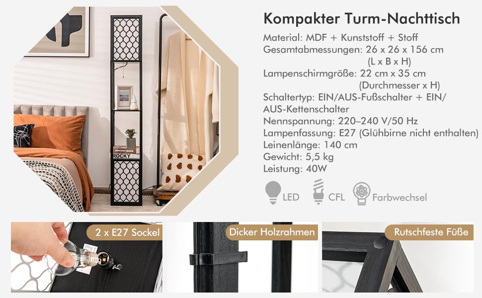 stehlampe mit regal